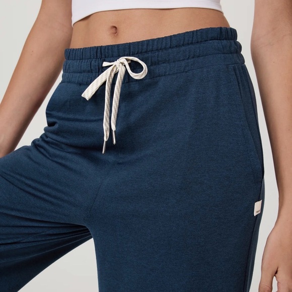 Vuori Halo Essential Wide Leg Pant Small Short Blue Coastal Heather - Picture 2 of 8